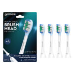 9pmcare Deep Cleaning Replacement Brush Heads Compatible with Philips Sonicare – Pack of 4