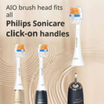 9pmcare AIO All-in-One Replacement Brush Heads Compatible with Philips Sonicare – Pack of 4 - Image 3