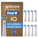 9pmcare iO Replacement Brush Heads Compatible with Oral-B iO Series 1-10 (Pack of 8)